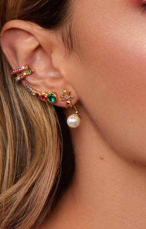 Evangelina Ant Pearl Earrings